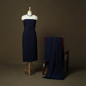 Bagh hand block print natural dyed cotton 3pc unstitched