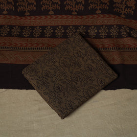 Bagh hand block print natural dyed cotton 3pc unstitched