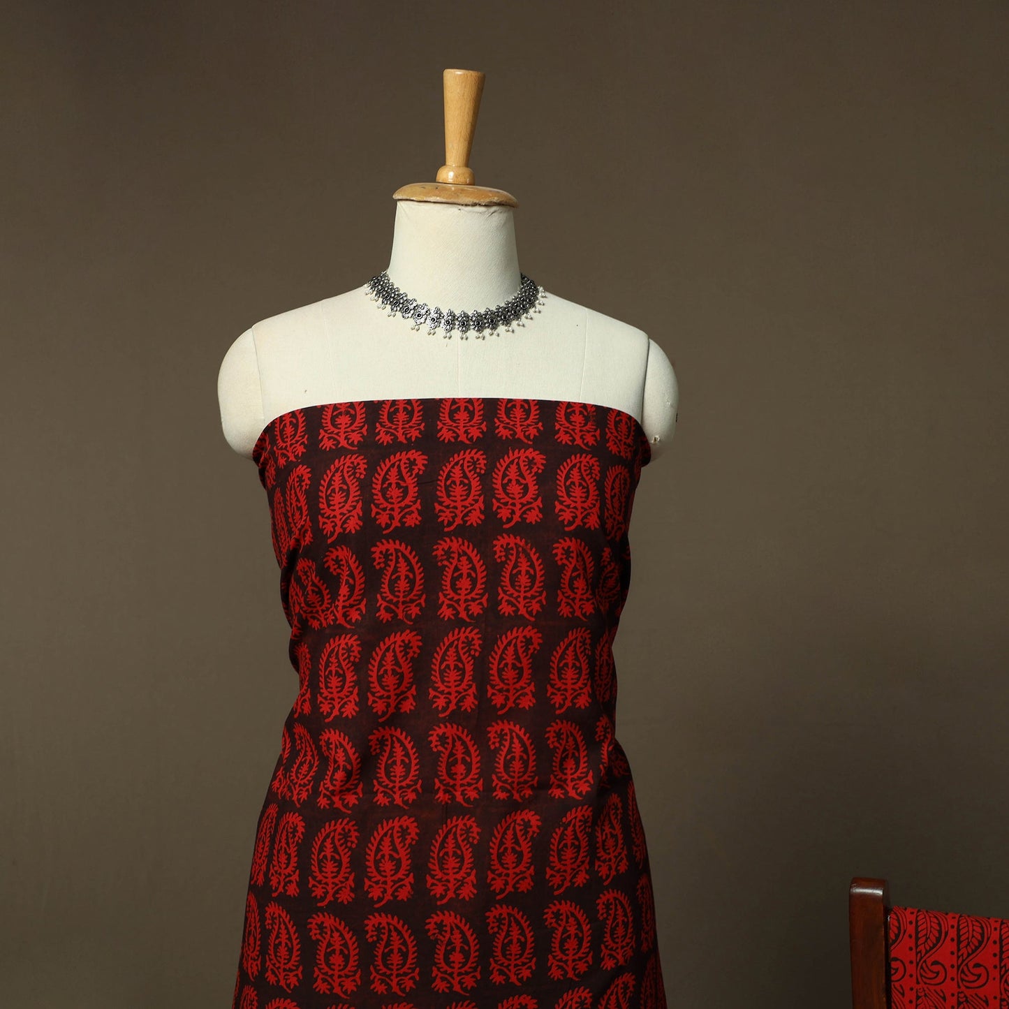 Bagh hand block print natural dyed cotton 3pc unstitched