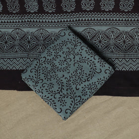 Bagh hand block print natural dyed cotton 3pc unstitched