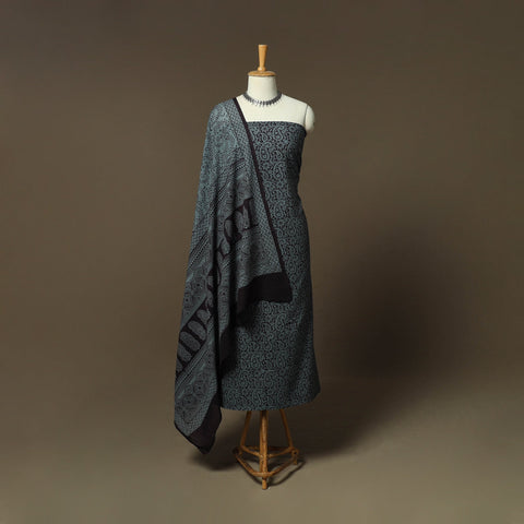 Bagh hand block print natural dyed cotton 3pc unstitched