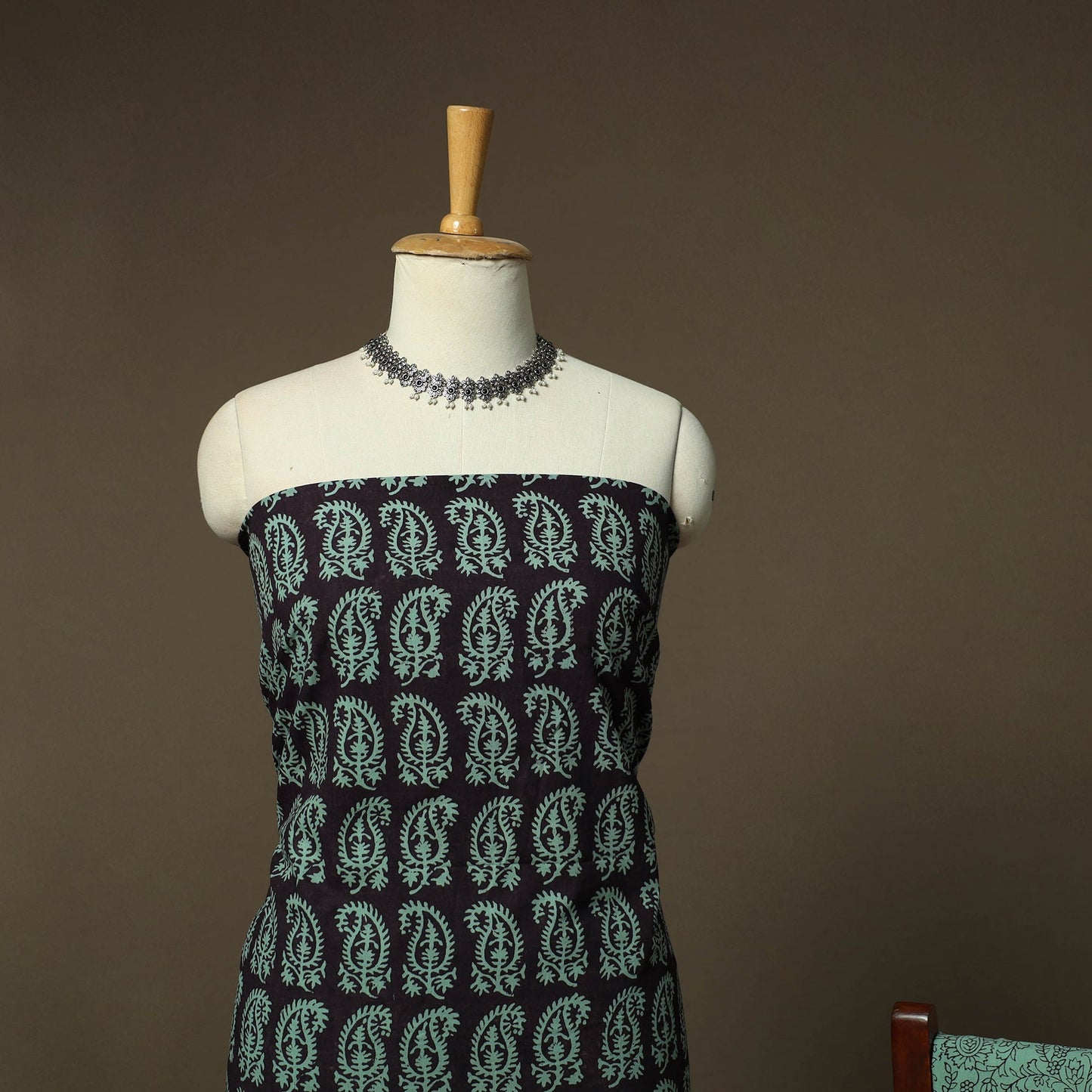 Bagh hand block print natural dyed cotton 3pc unstitched