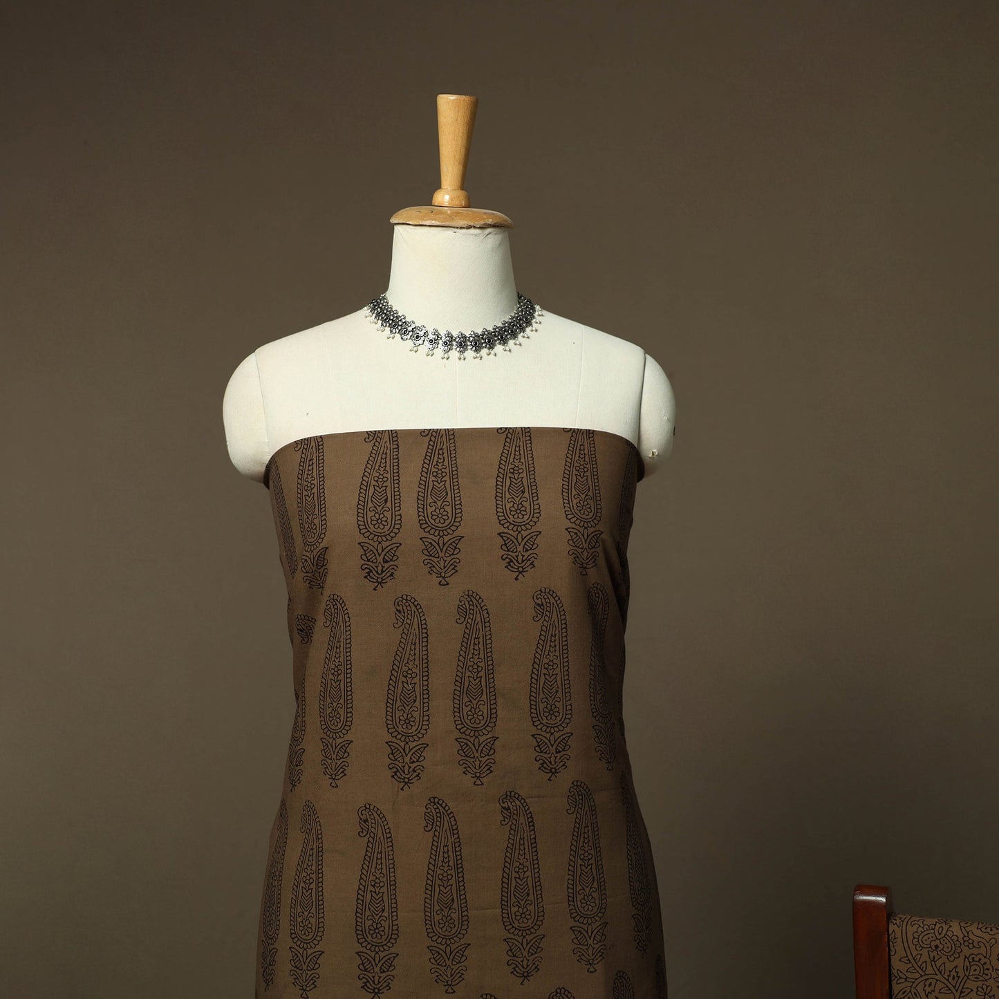 Bagh hand block print natural dyed cotton 3pc unstitched