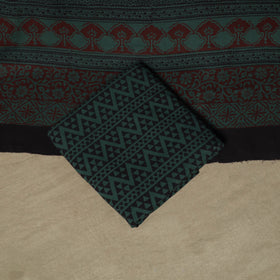 Bagh hand block print natural dyed cotton 3pc unstitched