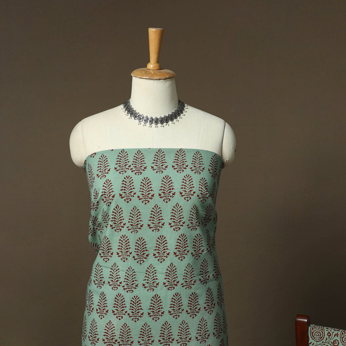 Bagh hand block print natural dyed cotton 3pc unstitched