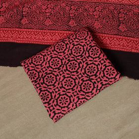 Bagh hand block print natural dyed cotton 3pc unstitched