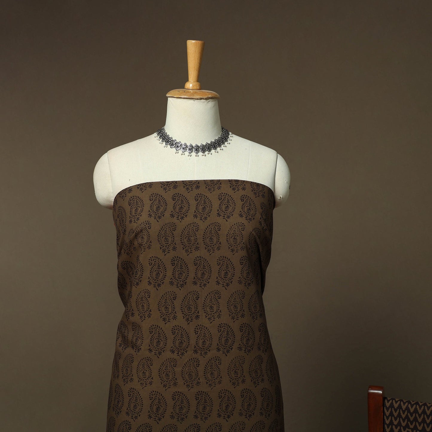 Bagh hand block print natural dyed cotton 3pc unstitched