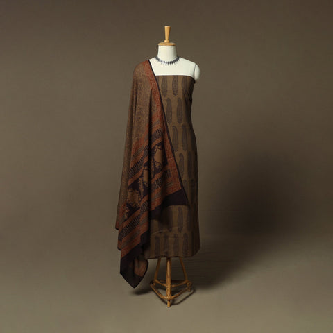 Bagh hand block print natural dyed cotton 3pc unstitched