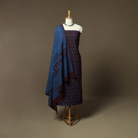 Bagh hand block print natural dyed cotton 3pc unstitched