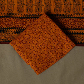 Bagh hand block print natural dyed cotton 3pc unstitched