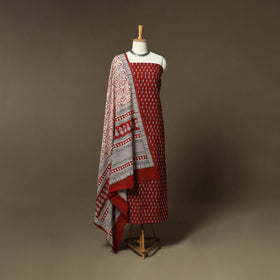 Bagh hand block print natural dyed cotton 3pc unstitched