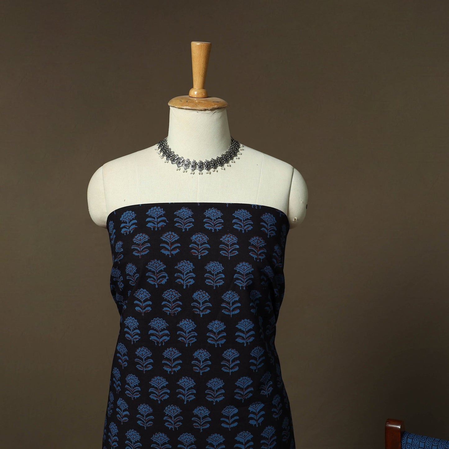 Bagh hand block print natural dyed cotton 3pc unstitched
