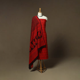 Bagh hand block print natural dyed cotton 3pc unstitched