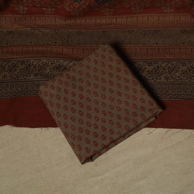 Bagh hand block print natural dyed cotton 3pc unstitched