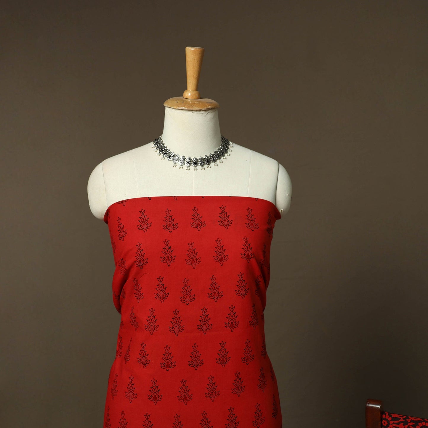Bagh hand block print natural dyed cotton 3pc unstitched