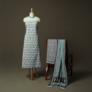 Bagh hand block print natural dyed cotton 3pc unstitched