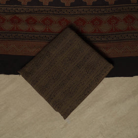 Bagh hand block print natural dyed cotton 3pc unstitched