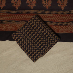 Bagh hand block print natural dyed cotton 3pc unstitched
