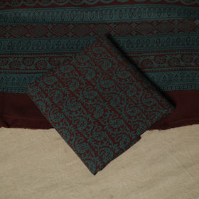 Bagh hand block print natural dyed cotton 3pc unstitched