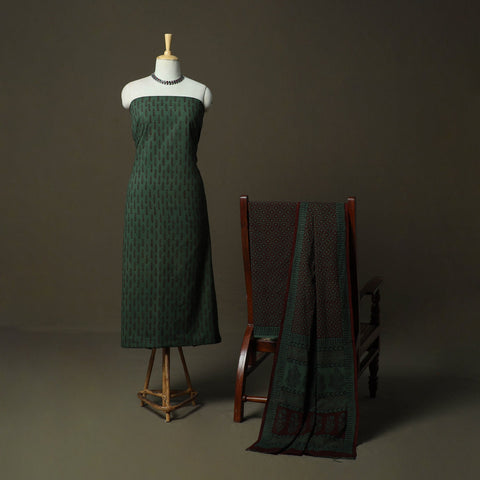 Bagh hand block print natural dyed cotton 3pc unstitched