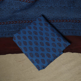 Bagh hand block print natural dyed cotton 3pc unstitched