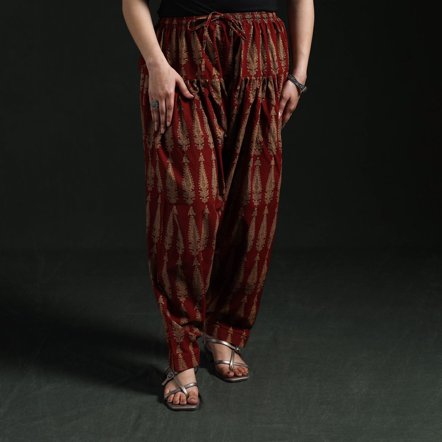 Bagh hand block print natural dyed cotton salwar 17