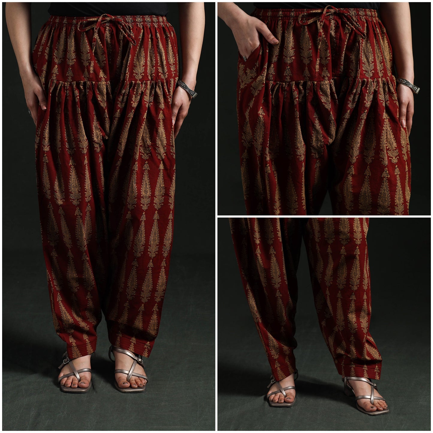 Bagh hand block print natural dyed cotton salwar 17