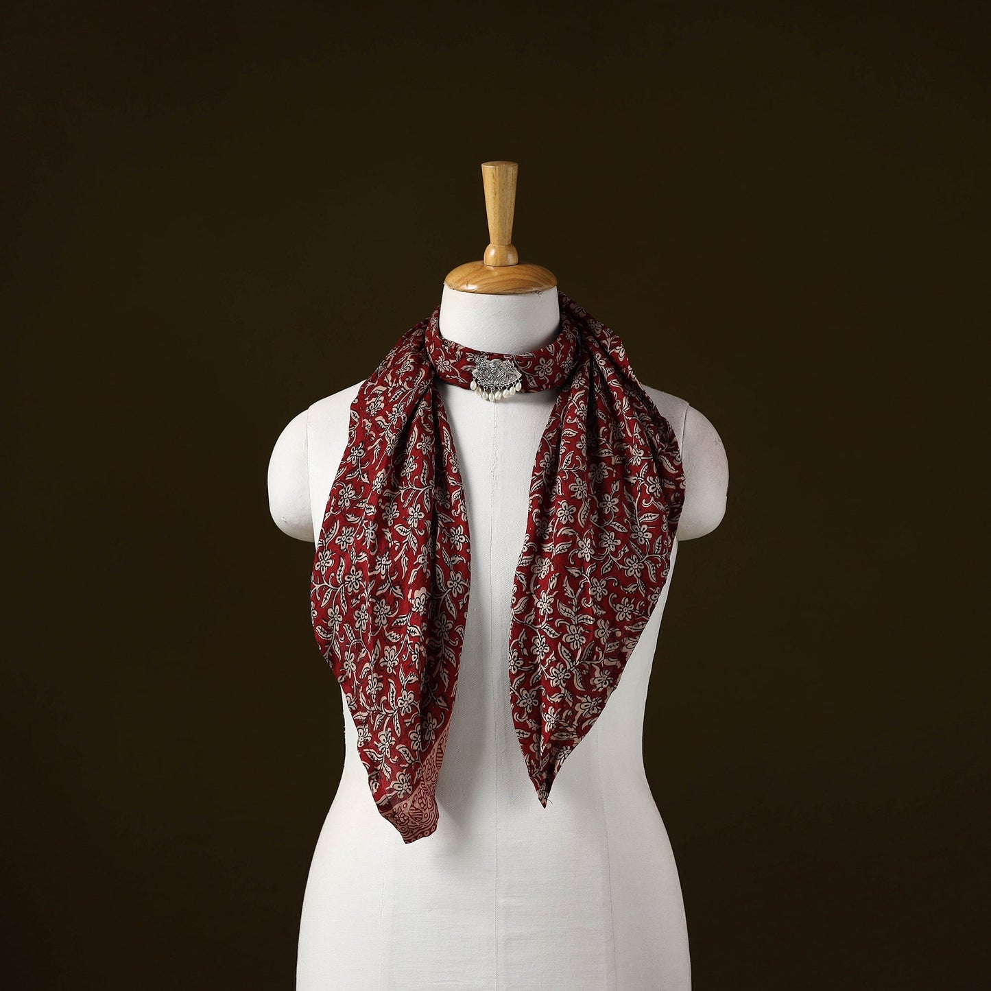 Bagh modal silk pendant necklace scarf 21 - handcrafted