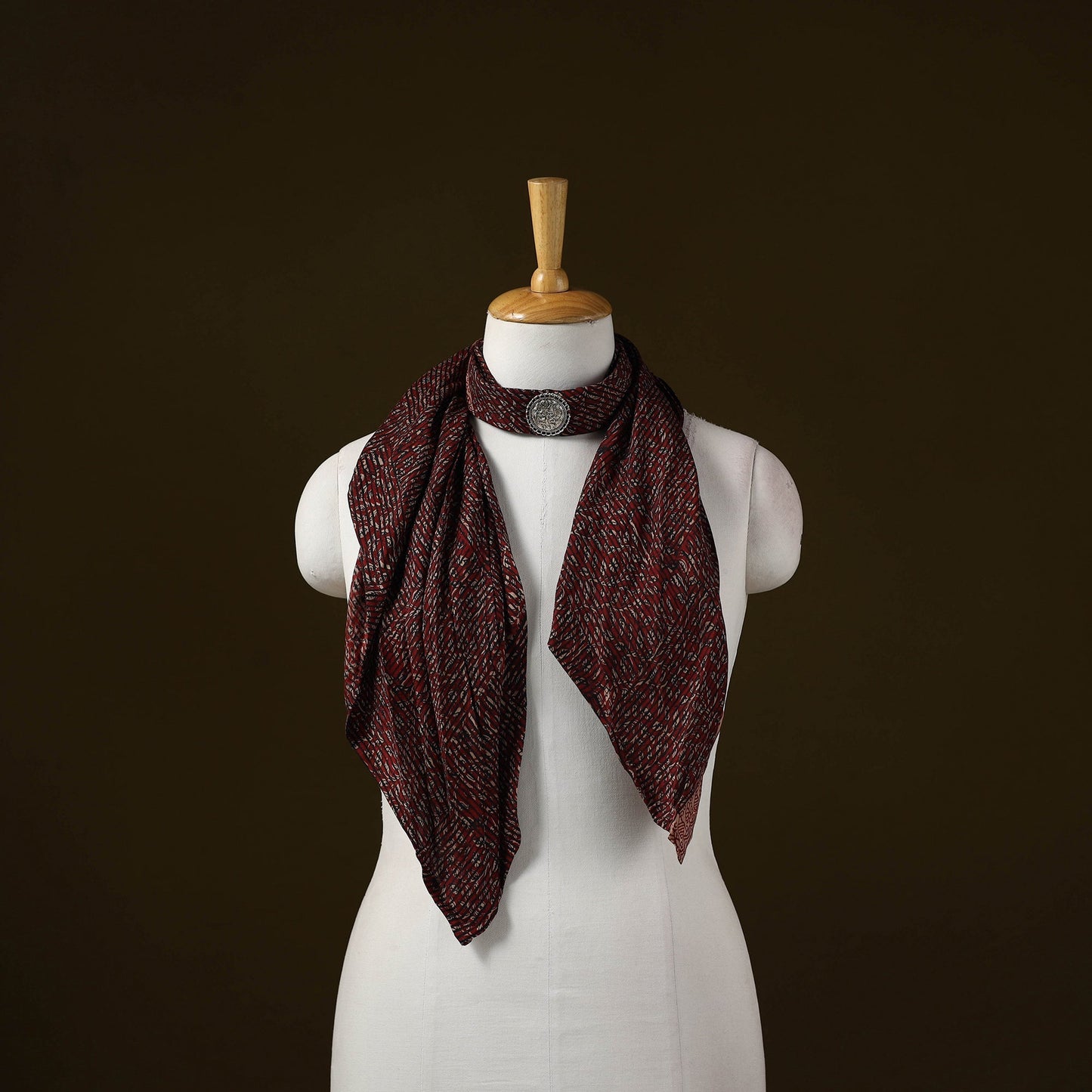 Bagh modal silk pendant necklace scarf 22 - handcrafted