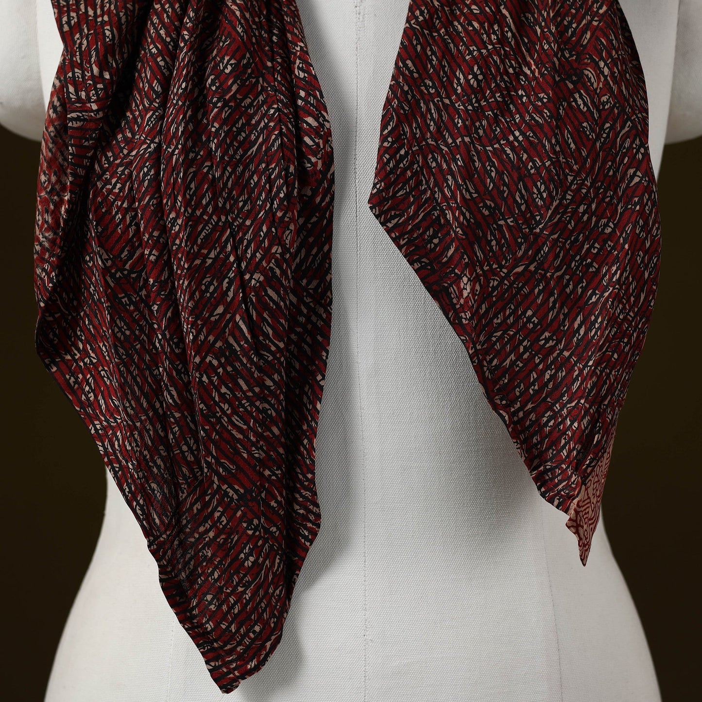 Bagh modal silk pendant necklace scarf 22 - handcrafted