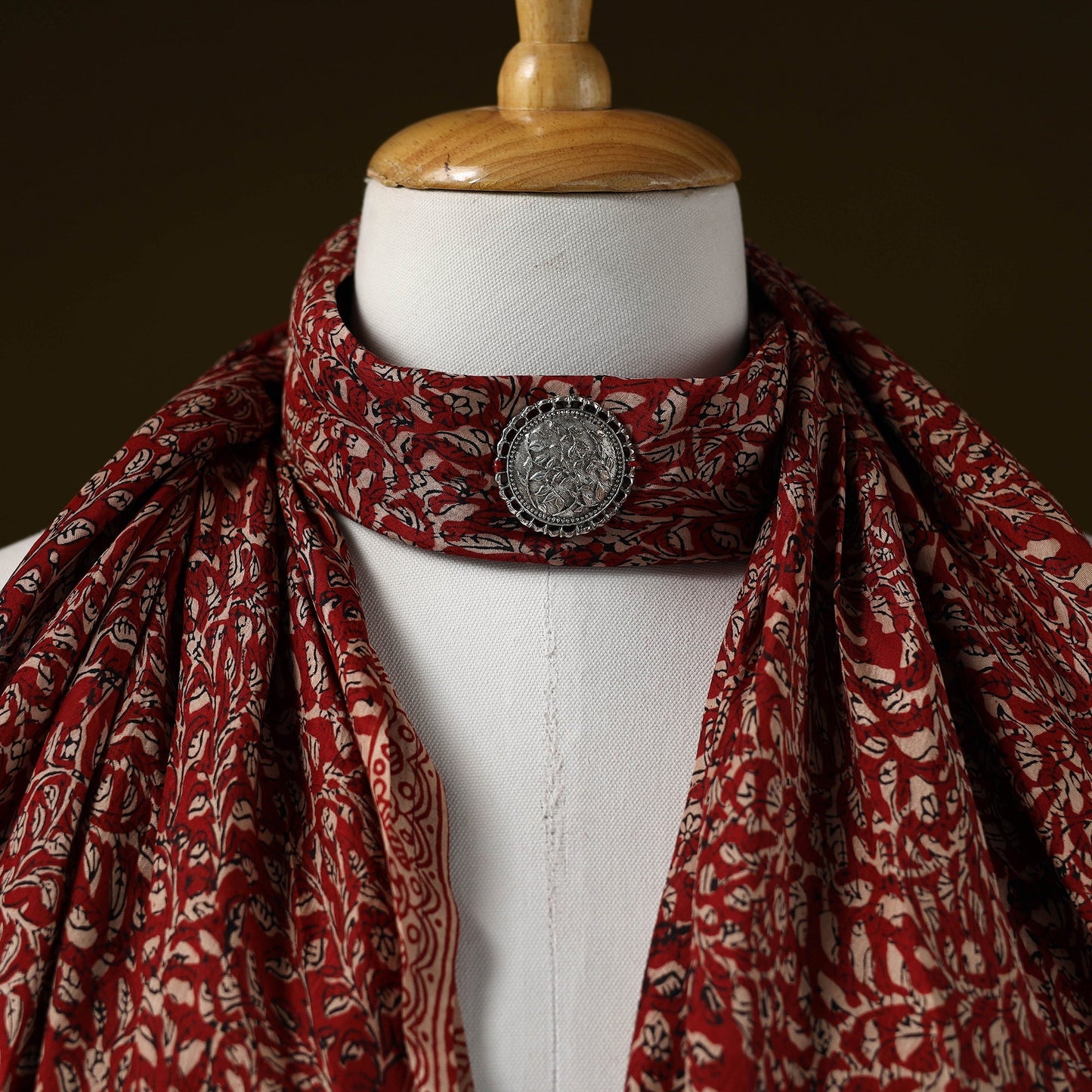 Bagh modal silk pendant necklace scarf 23 - handcrafted