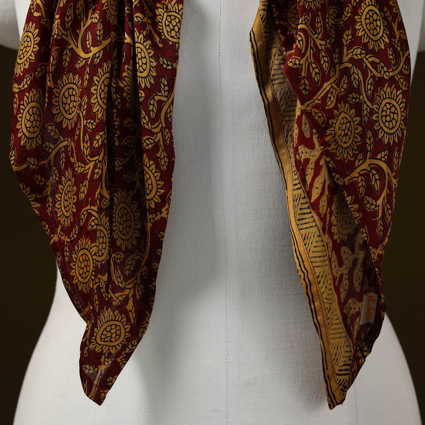 Bagh modal silk pendant necklace scarf 83 - handcrafted