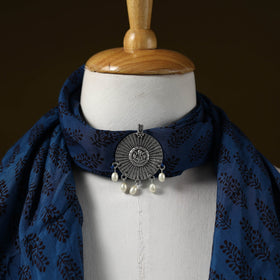 Bagh modal silk pendant necklace scarf 85 - handcrafted