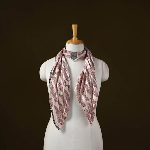 Bagh modal silk pendant necklace scarf 87 - handcrafted