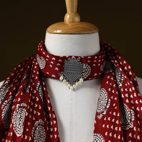 Bagh modal silk pendant necklace scarf 78 - handcrafted