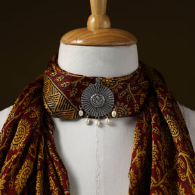 Bagh modal silk pendant necklace scarf 83 - handcrafted