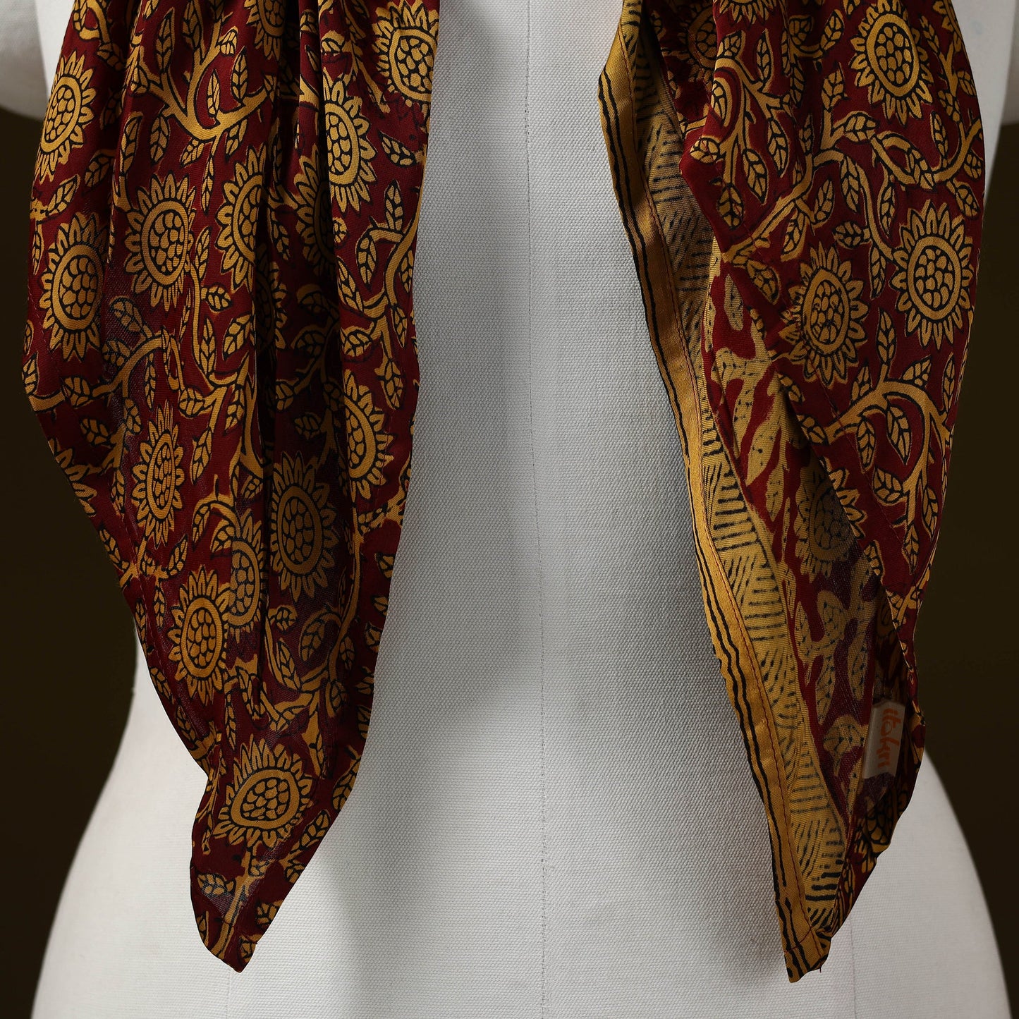 Bagh modal silk pendant necklace scarf 83 - handcrafted