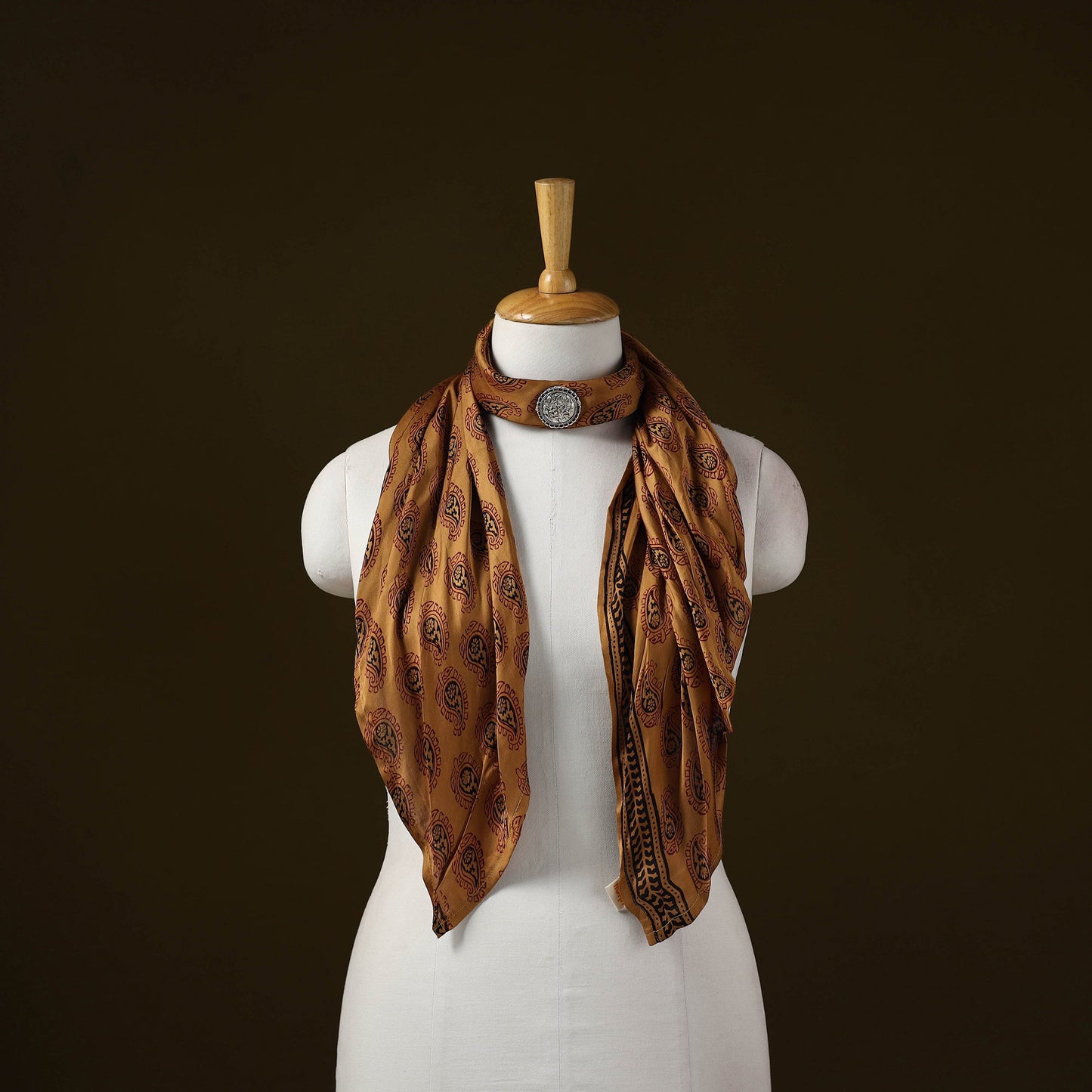 Bagh modal silk pendant necklace scarf 92 - handcrafted