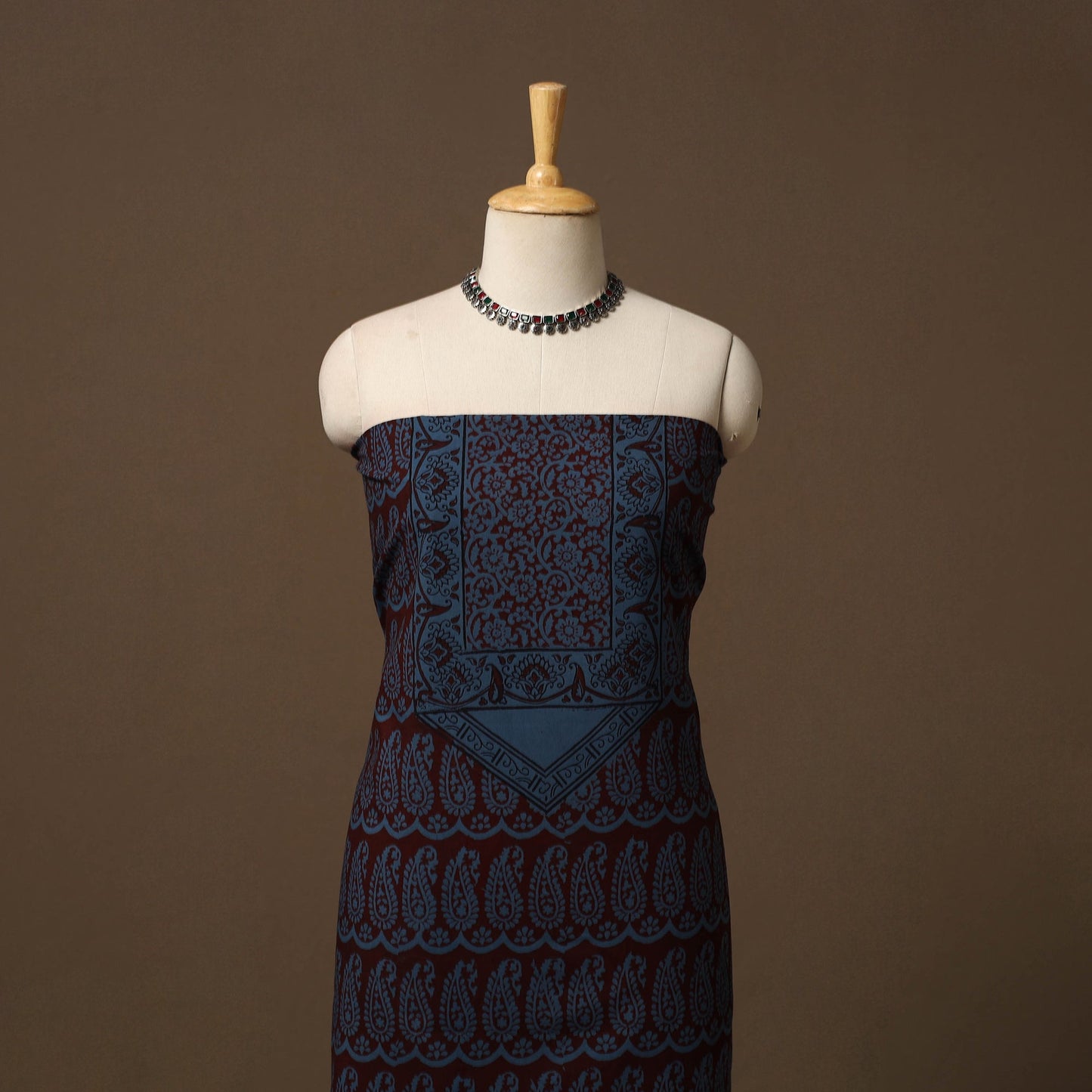 Bagh natural dyed cotton unstitched kurta material (3m) 06