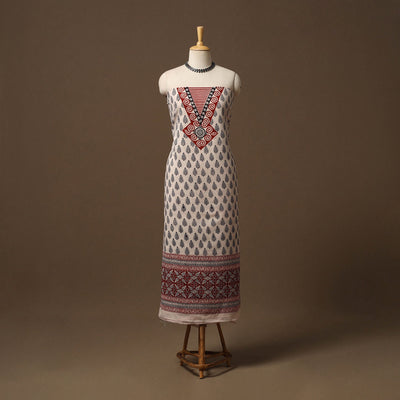 Bagh natural dyed cotton unstitched kurta material (3m) 07