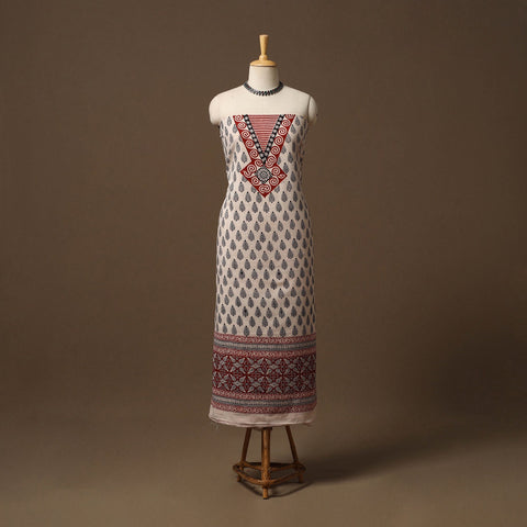 Bagh natural dyed cotton unstitched kurta material (3m) 07