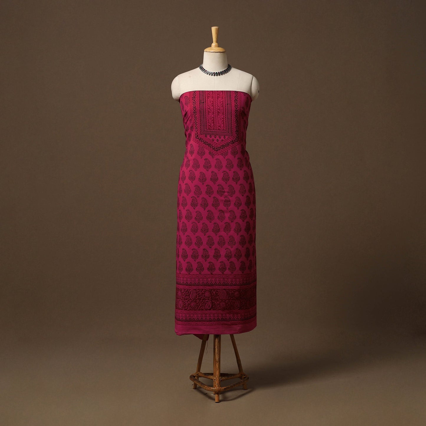 Bagh natural dyed cotton unstitched kurta material (3m) 09