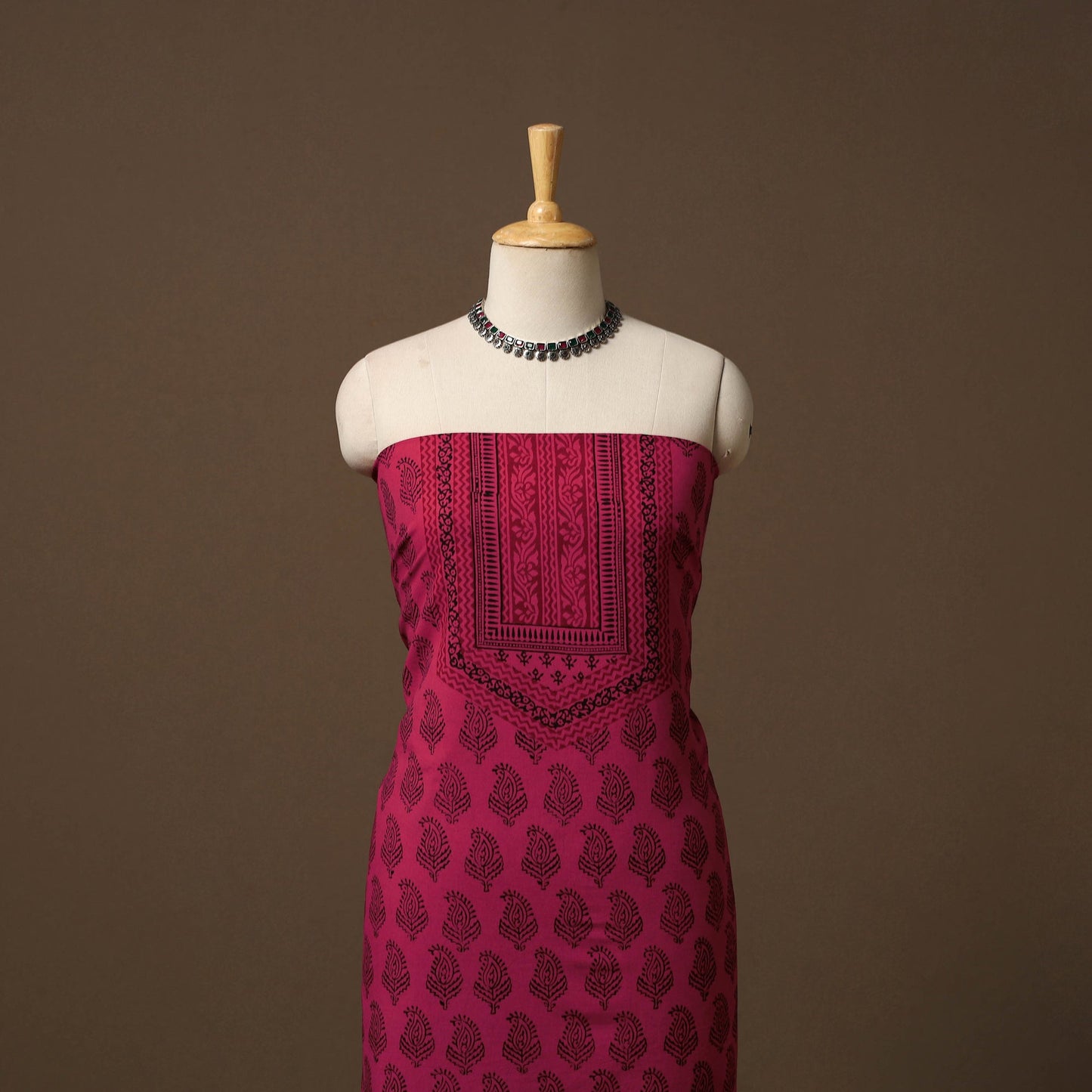 Bagh natural dyed cotton unstitched kurta material (3m) 09