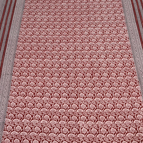 Red Bagh Block Printed Cotton Bedcover 