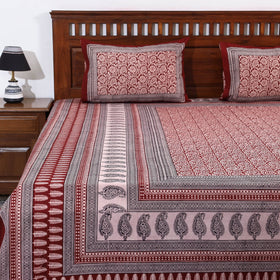 Buy Bagh Block Printed Cotton Bedcover Online l iTokri.com