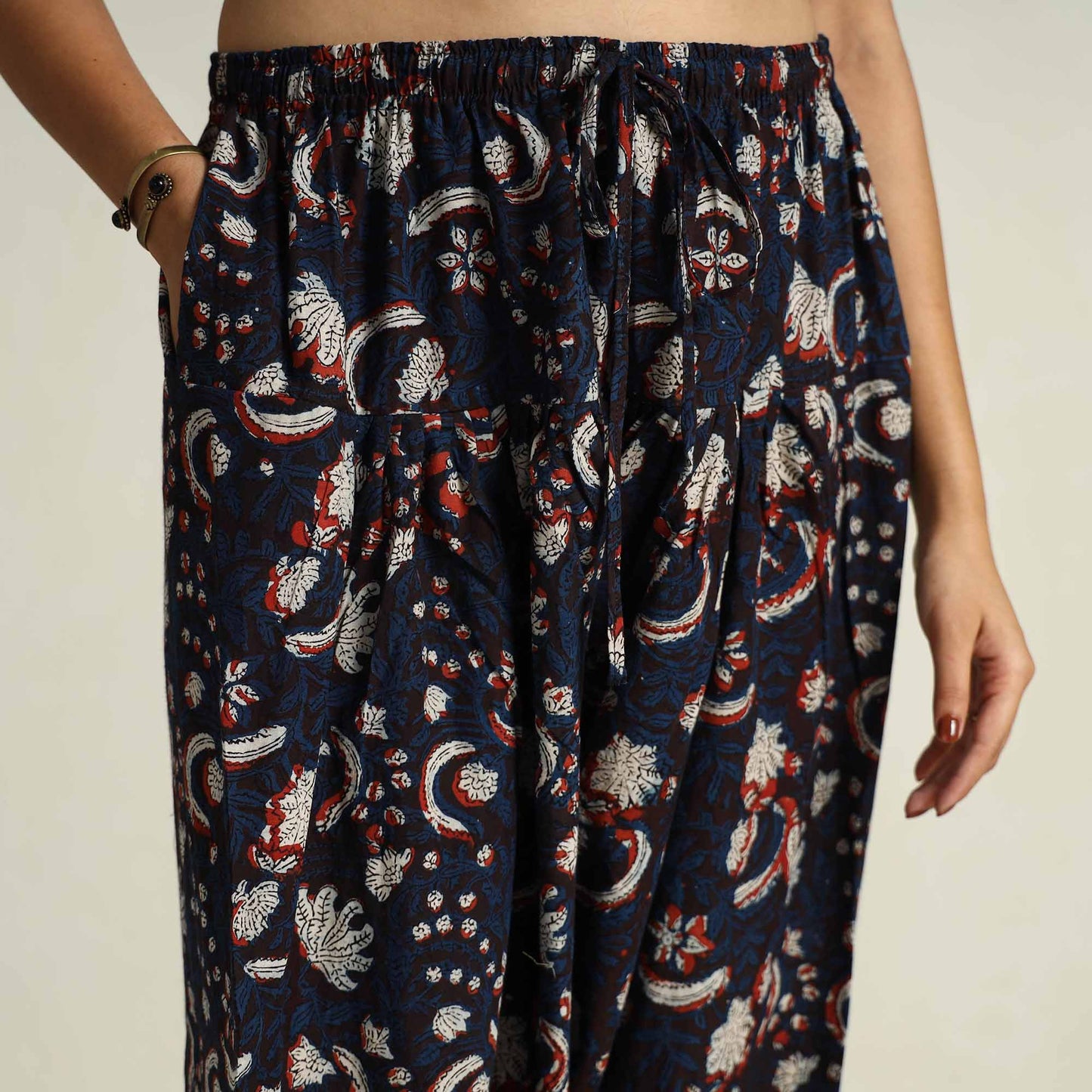 Buy Bagru Block Printed Cotton Elasticated Salwar 05 Online at iTokri.com