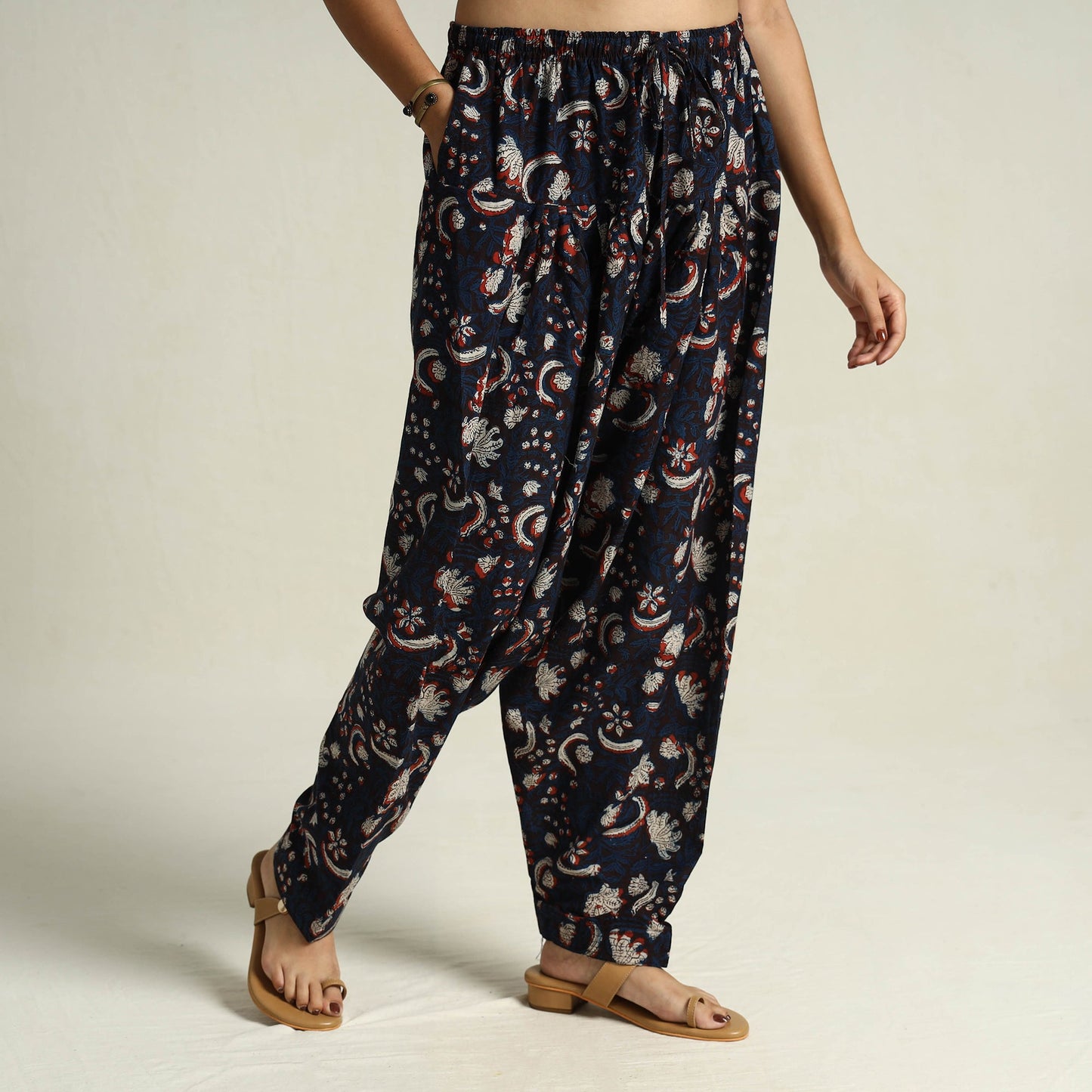 Buy Bagru Block Printed Cotton Elasticated Salwar 05 Online at iTokri.com
