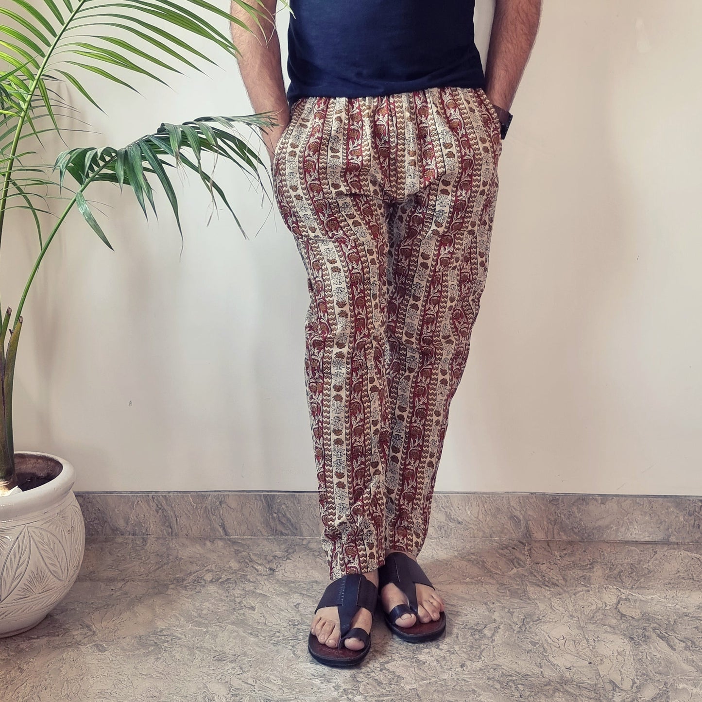 Buy Bagru Block Printed Cotton Men’s Pyjama Online l iTokri.com