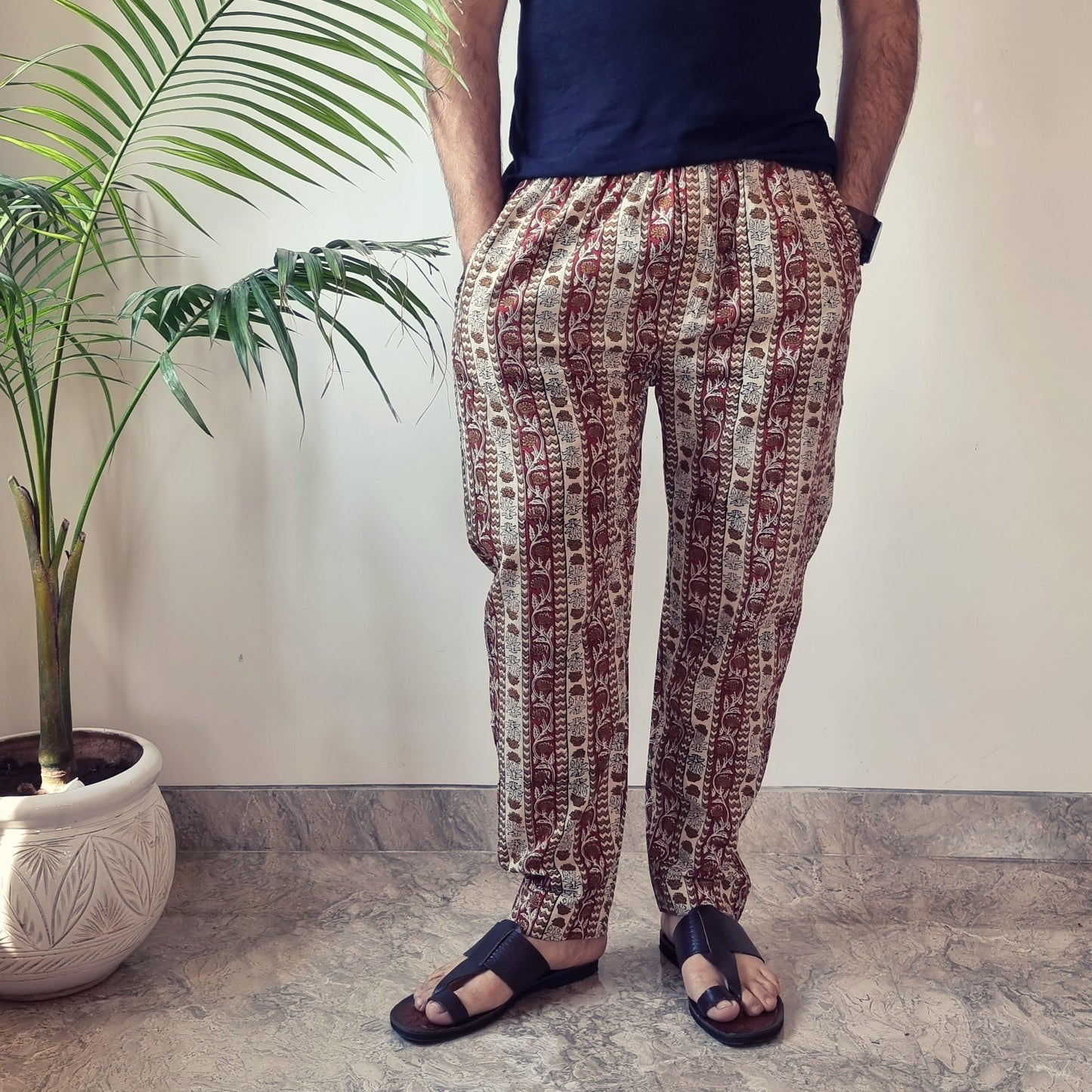Buy Bagru Block Printed Cotton Men’s Pyjama Online l iTokri.com