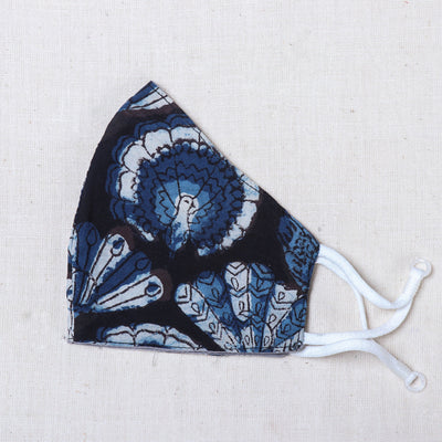  Bagru Block Print Cotton 3 Layer Snug Fit Face Cover 